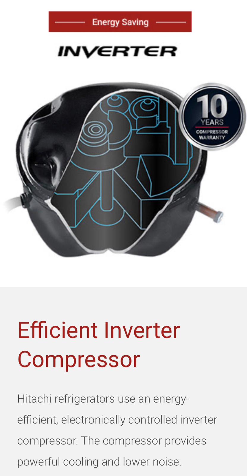 Hitachi Top Mount Refrigerator (14ft) Inverter