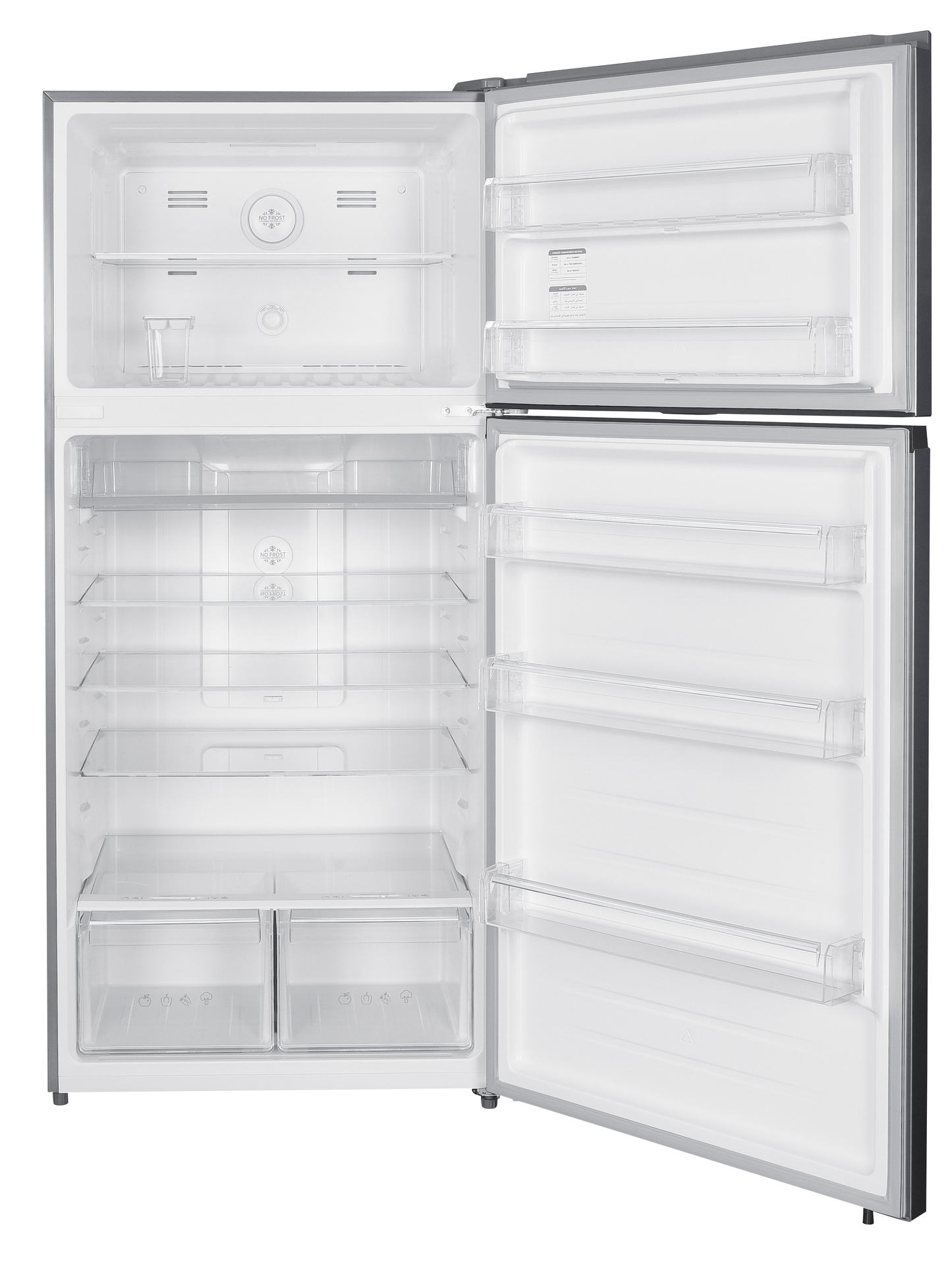 Touch Top Mount Refrigerator (32 CFT (Gross)). Mesh-Linox color. TRF-900S