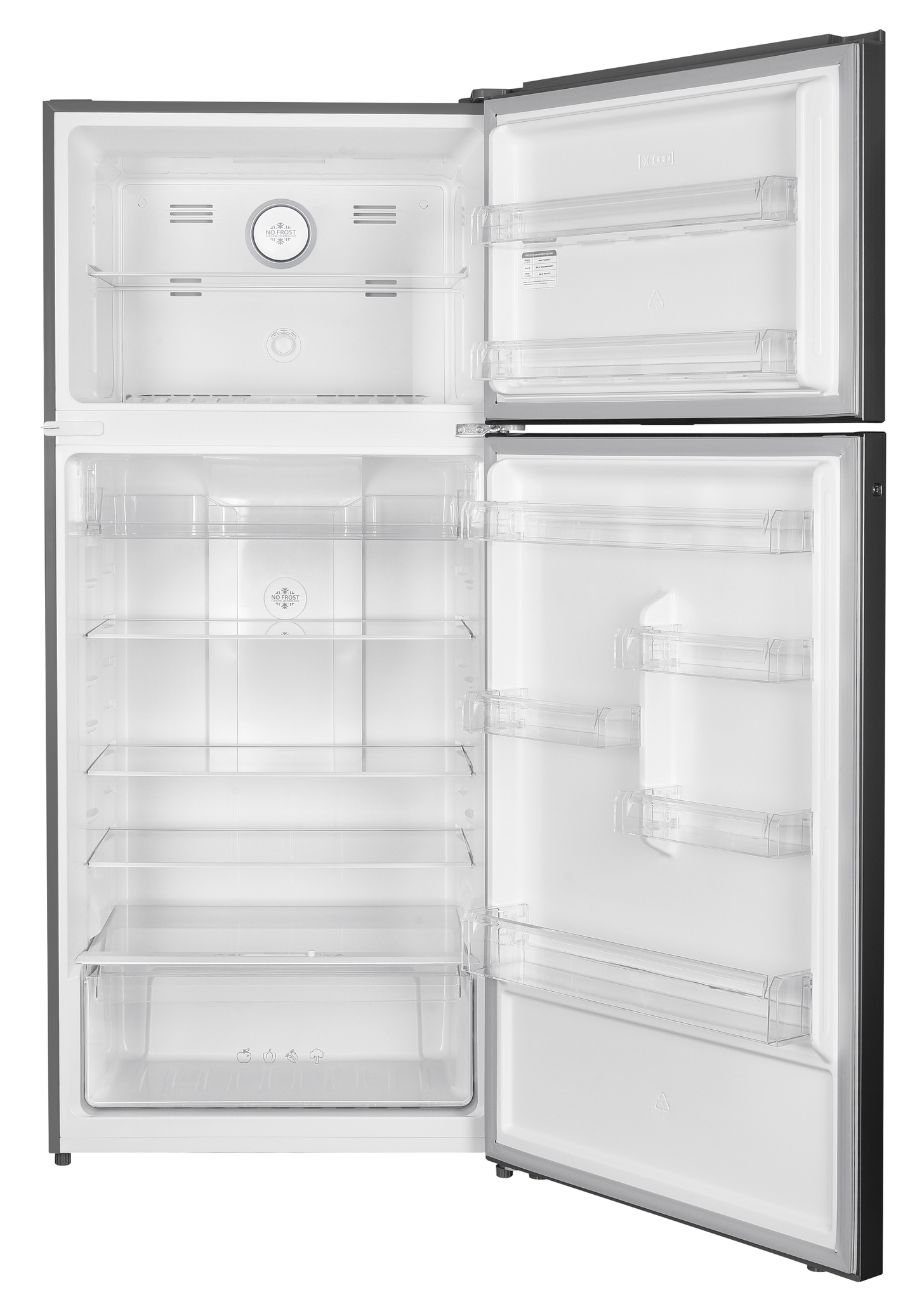 Touch Top Mount Refrigerator (26 CFT (Gross)).Mesh-Linox color. TRF-750S