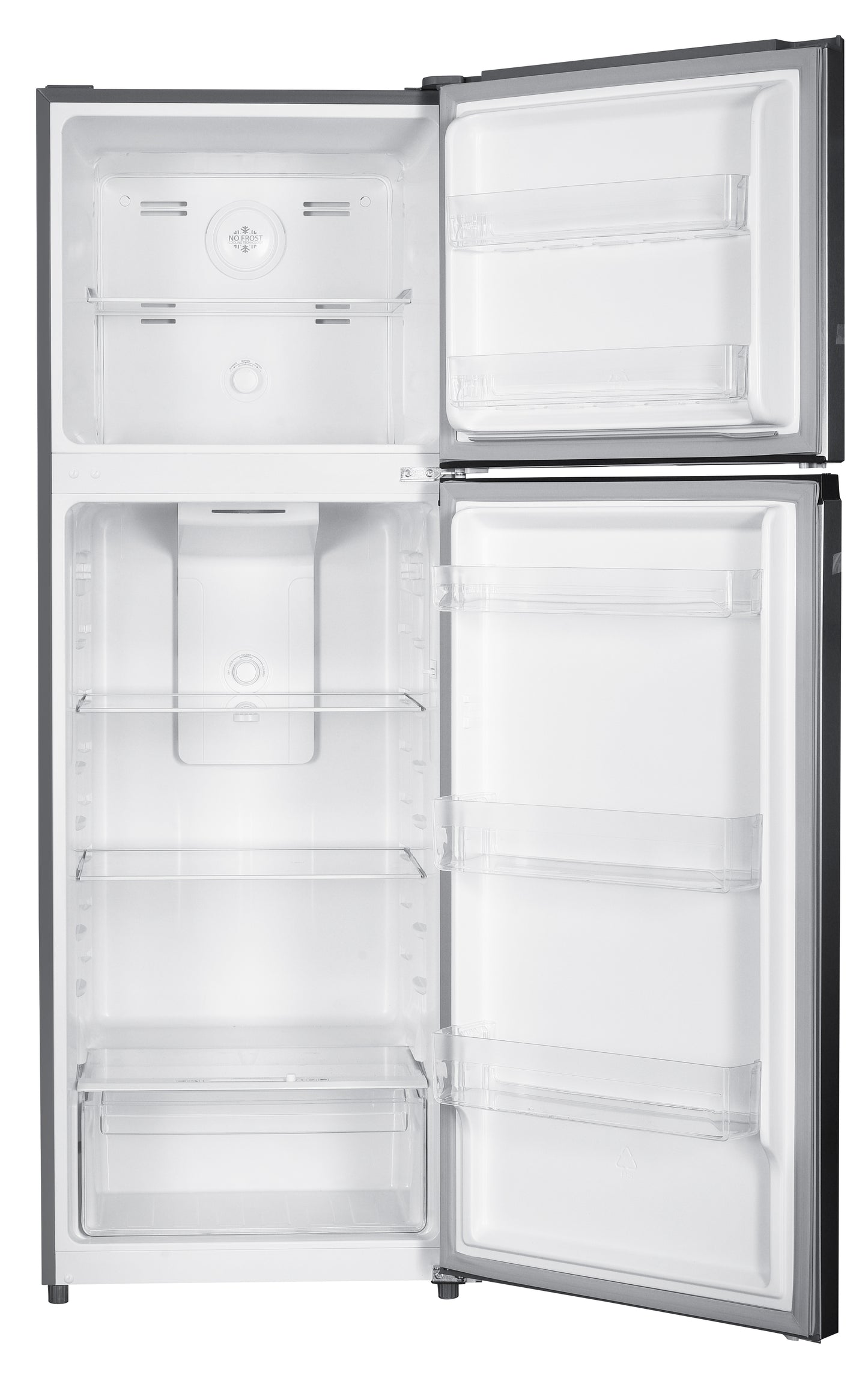 Touch Top Mount Refrigerator (17 CFT (Gross)). Mesh-Linox color. TRF-480S