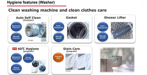 Hitachi Smart Washing Machine Washer & Dryer Auto Dose System Inverter BD-D100XGV (10KG/7KG)