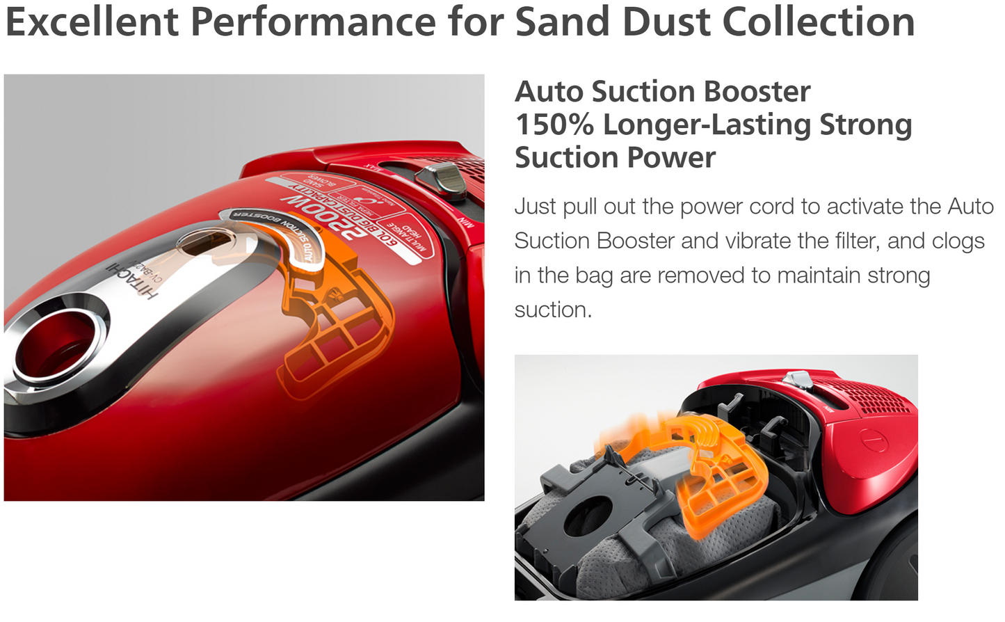 HITACHI Vacuum Cleaner - 2000W - 6L