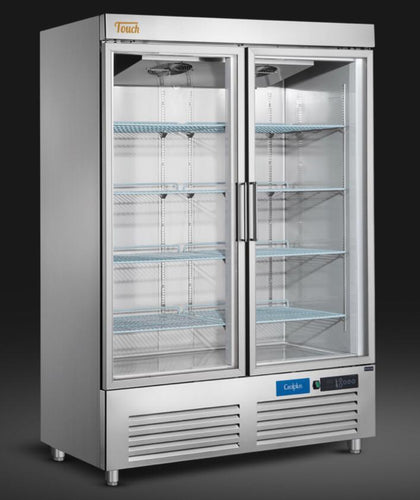 Touch Heavy Duty Double glass Door Upright Refrigerator CFD2-C2-G