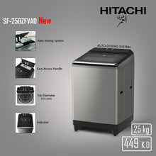 Load image into Gallery viewer, Hitachi Washing Machine | Auto Dose System | Dual Jet Series | SF-P250ZFVAD (25KG)